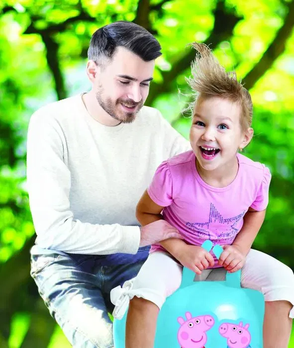 Lexibook Balle Sauteuse Gonflable Peppa Pig 45 cm pour Enfants 3-6 ans avec Pompe Incluse - Design Coloré et Sécurisé