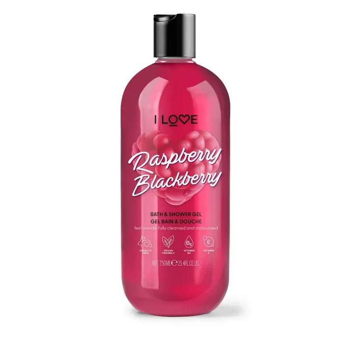 I Love Gel douche hydratant Framboise & Mûre 750 ml I Love Gel douche hydratant Framboise & Mûre 750 ml