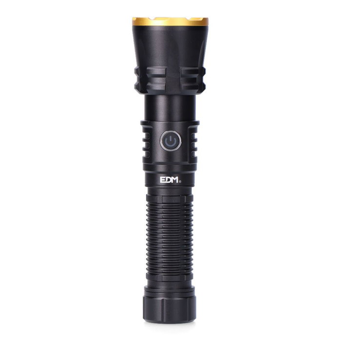 Edm Lampe torche LED longue portée Wolf Pro X3 1800 lm 20 W rechargeable IP65 avec batterie 4000 mAh USB-C