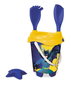 Unice - Cubo de plage château Batman avec tamis, pelle, râteau, arrosoir et moules 18 cm - Jeu de plage pour enfants à partir de 18 mois