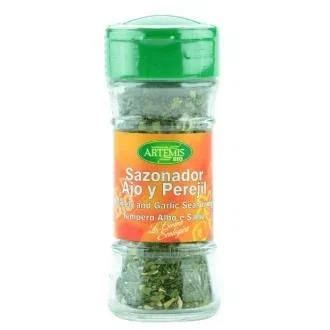 ARTEMIS BIO Sazonador Ajo-Perejil 28 Gr - Condiment Biologique d'Ail et Persil, Marin, Oignon, Poivre Noir, Noix de Muscade ARTEMIS BIO Sazonador Ajo-Perejil 28 Gr - Condiment Biologique d'Ail et Persil, Marin, Oignon, Poivre Noir, Noix de Muscade