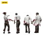 Zombie pack 4 figurines Dark Source Scientists (Male) 8 cm