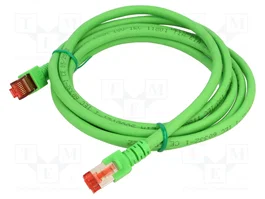 HELU Câble Ethernet Patch Cord S/FTP Cat 6 RJ45 2m vert