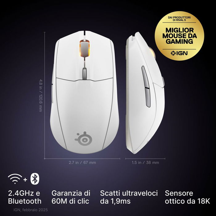 Souris SteelSeries 62524 Blanc