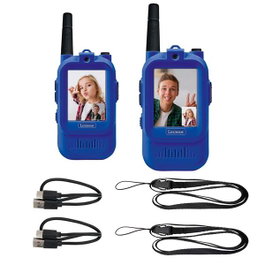 Lexibook - Walkie-talkie enfant avec écran pour vidéo-appel - Jouet communicant avec son et lumière - Langues multiples
