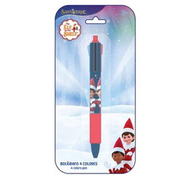 Safta Stylo à bille rétractable Santaverse 4 couleurs 8x19cm
