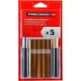 Powertrac Kit de Réparation Pneus Tubeless - 5 Mèches Auto-vulcanisantes et 2 Outils de Pose - PRECISION STEEL