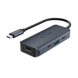 Hyper Hub USB-C vers 1x USB-A, 2x USB-C et 1x HDMI 4K 60Hz - Power Delivery 100W, 10 Gbps, portable pour Mac, PC, Chromebook