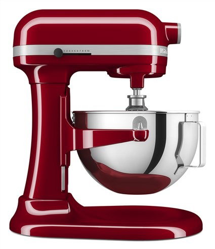 Kitchenaid 5KSM55SXX Robot cuiseur Heavy Duty 5,2 litres avec engrenages métalliques et 11 vitesses, Rouge