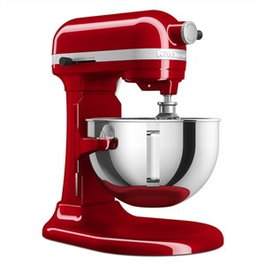 Kitchenaid 5KSM55SXX Robot cuiseur Heavy Duty 5,2 litres avec engrenages métalliques et 11 vitesses, Rouge