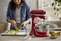 Kitchenaid 5KSM55SXX Robot cuiseur Heavy Duty 5,2 litres avec engrenages métalliques et 11 vitesses, Rouge