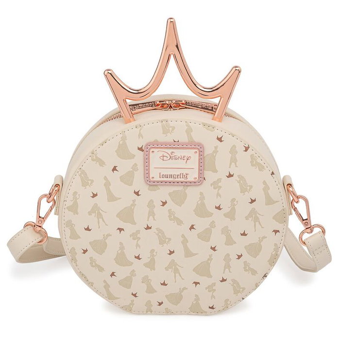 Loungefly Bolso Ultimate Corona Metal - Sac à bandoulière Petit modèle 20cm avec motif Princesses Disney