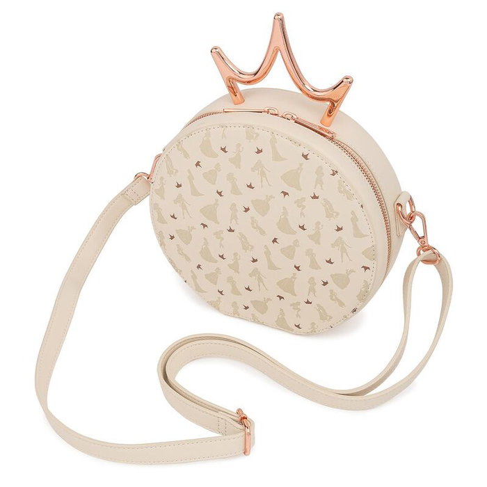 Loungefly Bolso Ultimate Corona Metal - Sac à bandoulière Petit modèle 20cm avec motif Princesses Disney