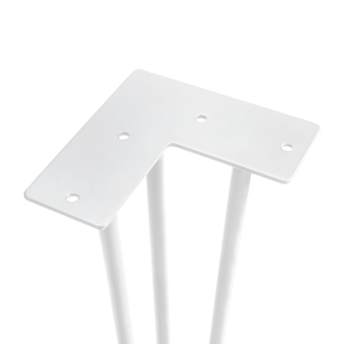 Emuca Lot de 4 pieds Hairpin de 3 fils par table, hauteur 710mm, Acier, Peint en blanc