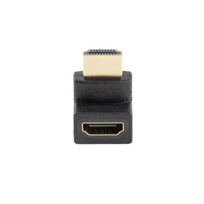 Lanberg Adaptateur HDMI 2.0 4K 60Hz Mâle à Angle Droit vers Femelle - 18 Gbit/s, HDR, Connecteurs Dorés Lanberg Adaptateur HDMI 2.0 4K 60Hz Mâle à Angle Droit vers Femelle - 18 Gbit/s, HDR, Connecteurs Dorés