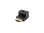 Lanberg Adaptateur HDMI 2.0 4K 60Hz Mâle à Angle Droit vers Femelle - 18 Gbit/s, HDR, Connecteurs Dorés
