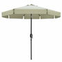 Marbueno Parasol Acier 8 Bâtons D300 cm Polyester Beige Jardin, Piscine, Terrasse