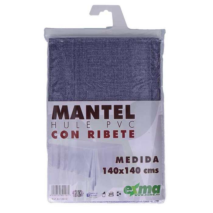 Exma Nappe carrée en hule avec bordure 140 x 140 cm