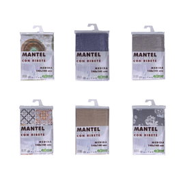 Exma Nappe carrée en hule avec bordure 140 x 140 cm, modèles variés