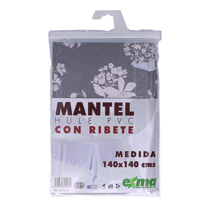 Exma Nappe carrée en hule avec bordure 140 x 140 cm