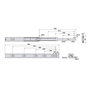 Emuca Lot de 5 coulisses pour tiroirs, roulement à billes, hauteur 45mm, profondeur 650mm, sortie totale, zingué
