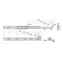 Emuca Lot de 5 coulisses pour tiroirs, roulement à billes, hauteur 45mm, profondeur 650mm, sortie totale, zingué
