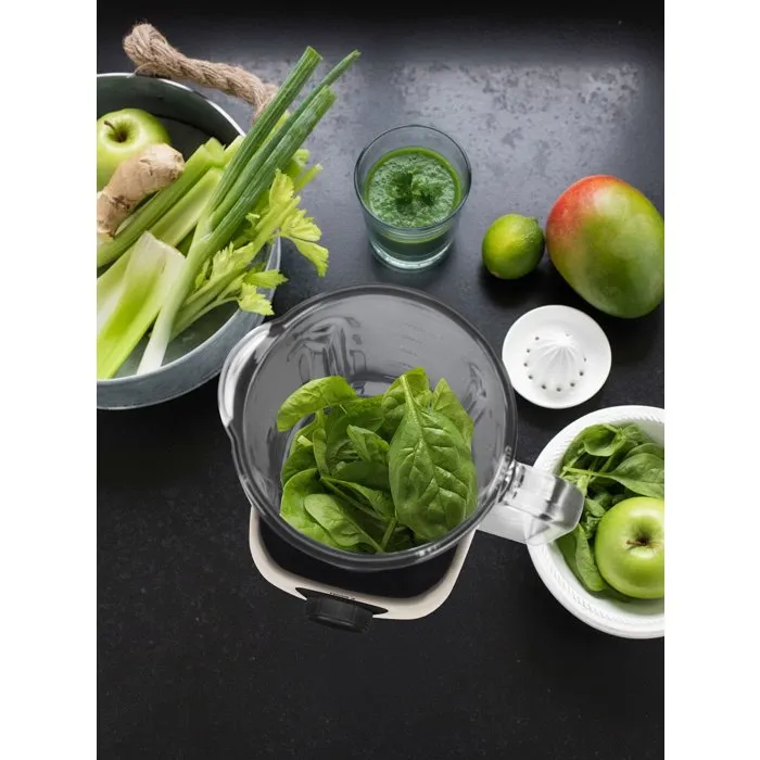 Fagor FGC2160 - Blender 2-en-1 avec moulin broyeur - 400 W - Bol en verre gradué 1,5 L - Couleur crème