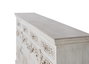 Buffet GINER Y COLOMER en bois de manguier, 4 portes et 4 tiroirs, couleur blanc vieilli - 180x40x90 cm