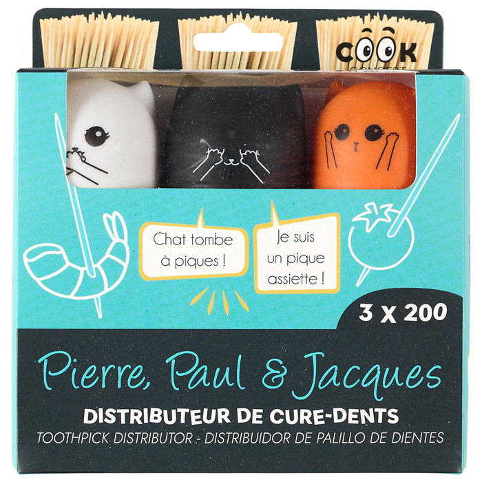 Cook Concept Lot de 3 distributeurs de cure-dents LUDIQUE en bambú Cook Concept Lot de 3 distributeurs de cure-dents LUDIQUE en bambú