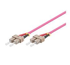 MicroConnect Câble à fibre optique OM4 Duplex SC-SC 1m Violet