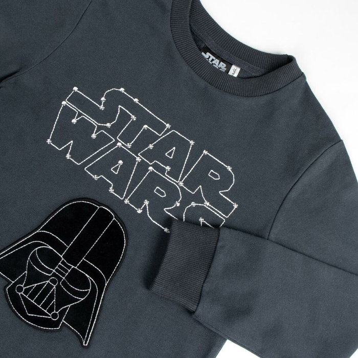Sweat sans capuche enfant Star Wars Gris foncé S