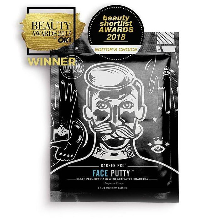 Barber Pro Face Putty - Masque Visuel 3x7g pour Peaux Grasses et à Imperfections - Nettoyage Profond des Pores et Purification Barber Pro Face Putty - Masque Visuel 3x7g pour Peaux Grasses et à Imperfections - Nettoyage Profond des Pores et Purification