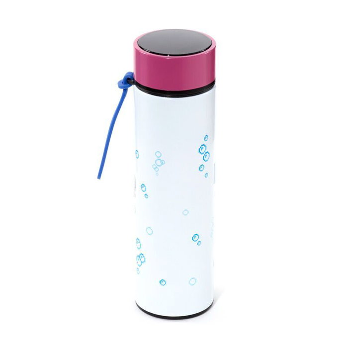 PUCKATOR Gourde isotherme en acier inoxidable motif Ajolote Minecraft avec thermomètre digital 450 ml - Capacité 450ml, maintien au chaud 6h, au froid 24h, infuseur à thé amovible