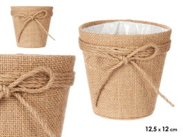 IBERGARDEN Macetero en tissu avec laço Marron 12,5x12cm
