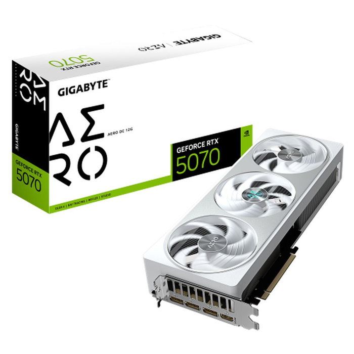Carte Graphique Gigabyte GeForce RTX 5070 AERO OC 12G nvidia geforce rtx 5070 12 GB GDDR6 GDDR7