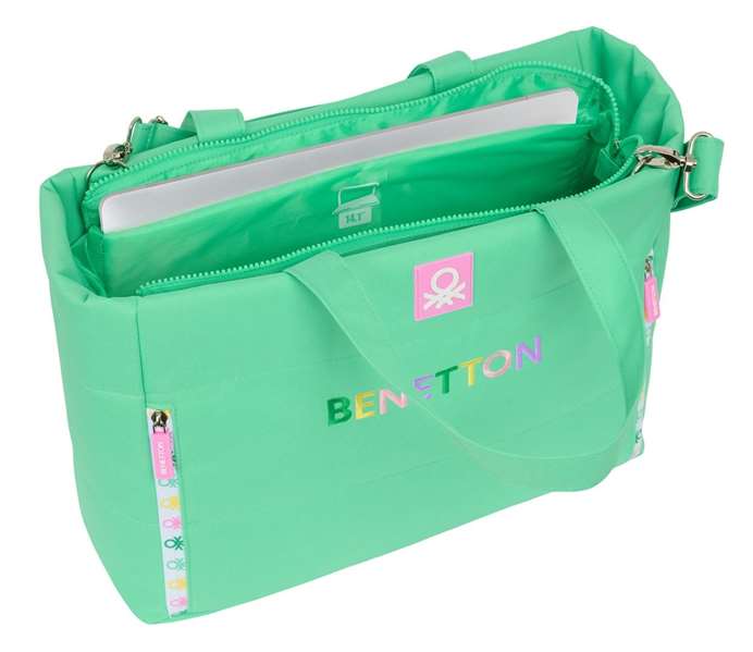 Safta Sac à dos pour ordinateur portable 14.1" Benetton 'Mint' 40 x 31 x 17 cm