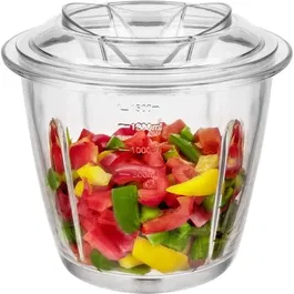 Sencor SCB 6150SS-EUE3 - Hachoir Électrique 800 W avec bol en verre de 1.5 L, 4 lames titane pour viande, légumes, purées, mayonnaise, base antidérapante