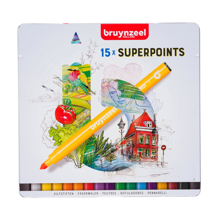 Bruynzeel Étui de 15 feutres Superpoint Bruynzeel Étui de 15 feutres Superpoint