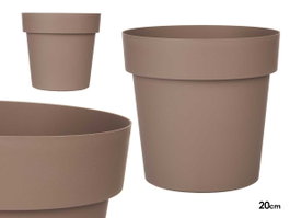 Ibergarden Pot de Fleurs Plastique Marron 20 cm Diamètre 3,4 L (Set de 12)