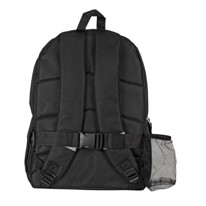 PERONA Sac à dos toile imprimée 42 cm avec dos et bretelles rembourrés, ajustables, sangles réfléchissantes et système d'attache chariot