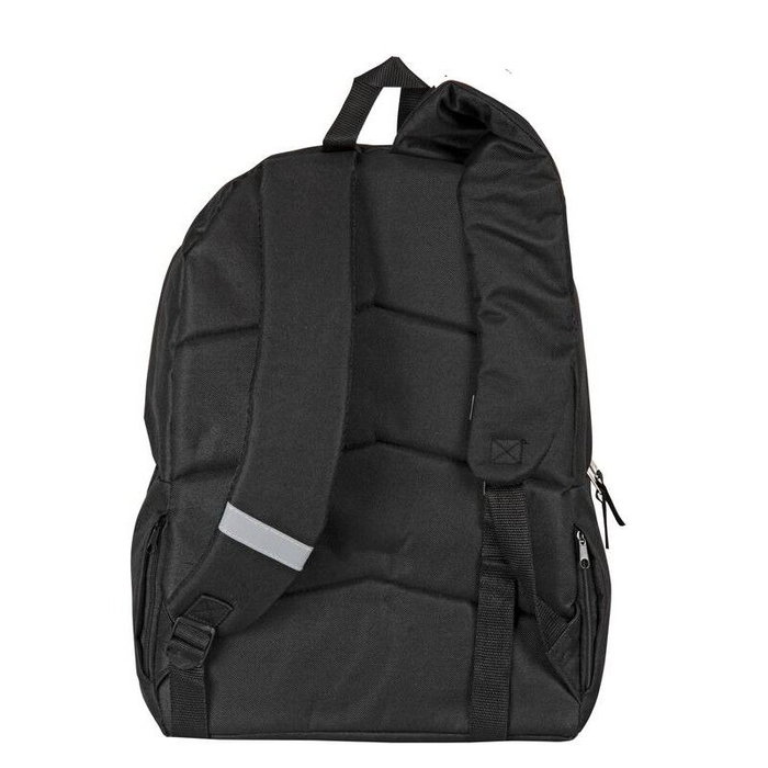 PERONA Sac à dos toile imprimée 42 cm avec dos et bretelles rembourrés, ajustables, sangles réfléchissantes et système d'attache chariot