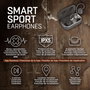 Muvit iO Sport ENC Écouteurs Bluetooth Sport Sans Fil Noir IPX5 Réduction Bruit App