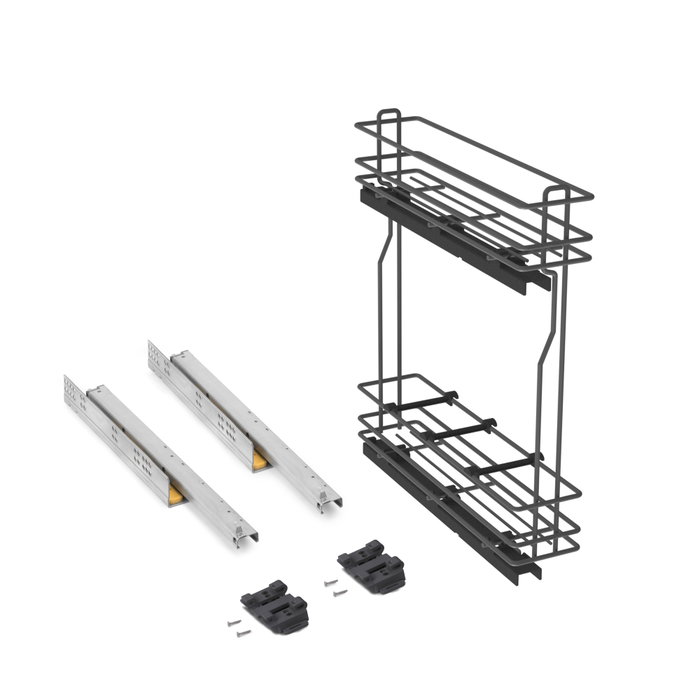 Emuca Porte-bouteilles latéral extractible TitaneMax Gris anthracite Emuca Porte-bouteilles latéral extractible TitaneMax Gris anthracite