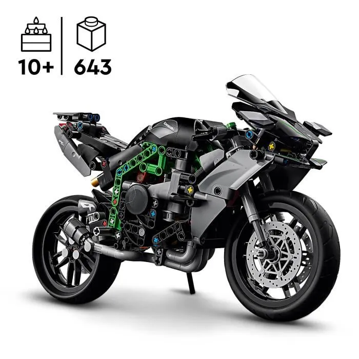 Lego Technic 42170 Kawasaki Ninja H2R - Moto de Construction 643 Pièces, Kit Modélisme, Jouet Créatif et Idée Cadeau pour Enfants Lego Technic 42170 Kawasaki Ninja H2R - Moto de Construction 643 Pièces, Kit Modélisme, Jouet Créatif et Idée Cadeau pour Enfants
