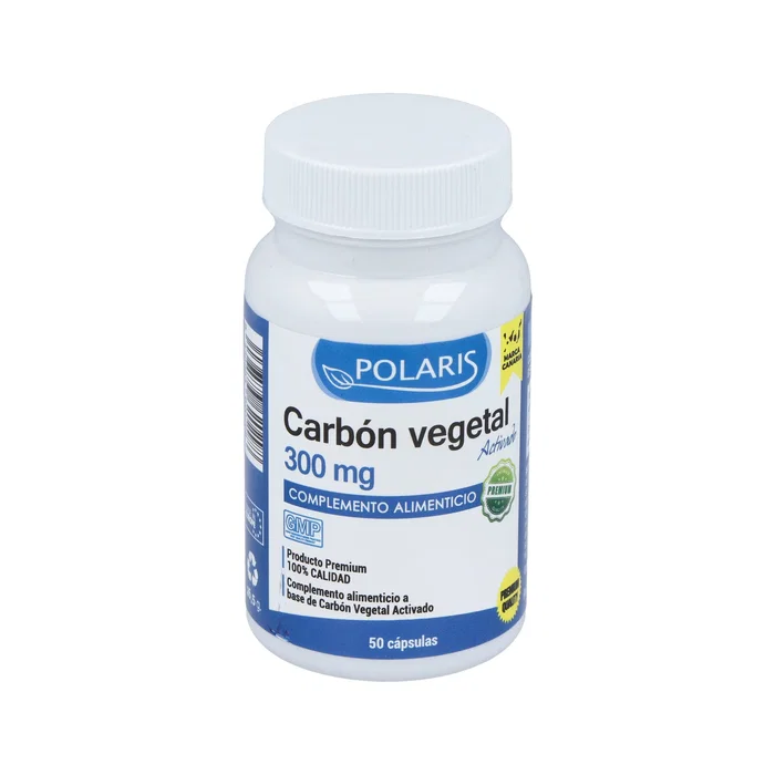 Polaris Carbon Vegetal Activado 50 gélules | Charbon actif digestion Polaris Carbon Vegetal Activado 50 gélules | Charbon actif digestion