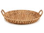 Giftdecor Centre de table rond en paille bas avec anses 41x10x38 cm Marron (Set de 12)
