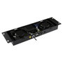 Lanview Logon RAF205BL - Module de ventilation avec 2 ventilateurs, thermostat numérique et montage sur toit - Débit d'air 280 m³/h - Noir
