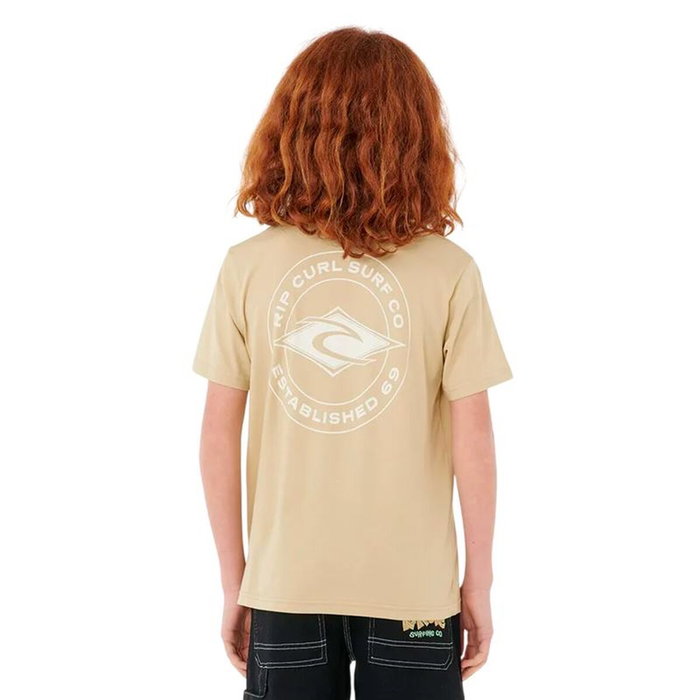 T shirt à manches courtes Enfant Rip Curl Stapler Tee Beige M
