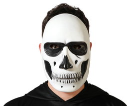 Atosa Masque Blanc Crâne avec Détails Noirs