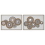 Home ESPRIT Toile Boho Blanc Naturel 70 x 3 x 50 cm (2 Unités)